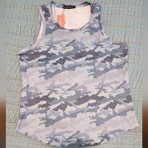 NWT Thrive Societe Camo Forever Muscle Tank in Indigo Size Medium